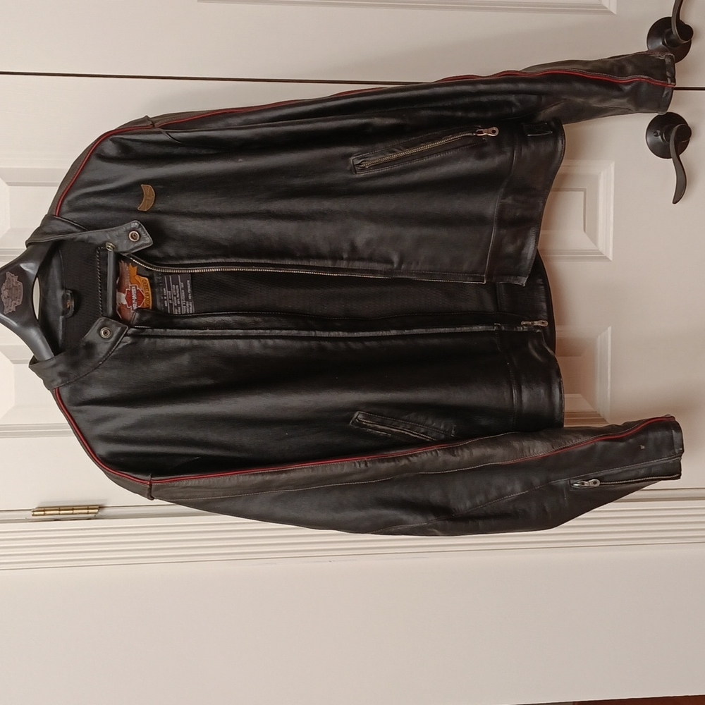 Harley-Davidson Authentic Heavyweight Leather Riding Jacket. - Picture 1 of 16